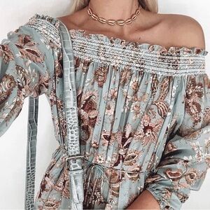 ZIMMERMANN PAVILION SMOCK DRESS FLORAL size0